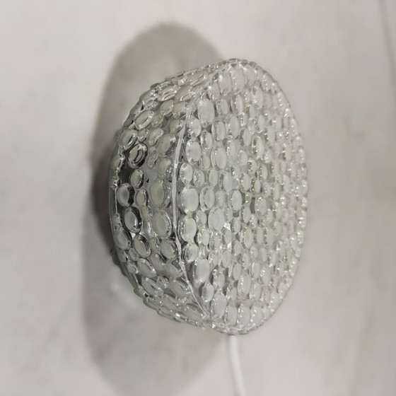 Image 1 of Aplique de cristal burbuja Lámpara de techo 1960