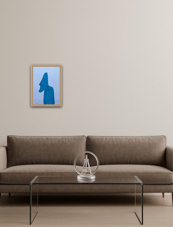 Image 1 of Turquoise India ink on white paper.  Format 30x21cm.