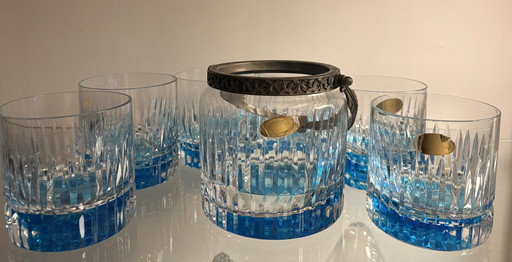 Set da whisky in cristallo tagliato a mano vintage Maestri Muranesi