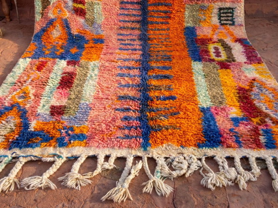 Handmade Boujad Wool Rug: Colorful Moroccan Berber Carpet – Paintings & Drawings (photo 17 of 19)