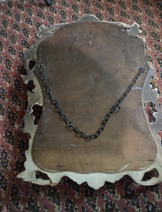 Specchio da parete vintage in stile barocco/rococò con cornice decorata in stile shabby chic. – Glass, Metal (photo 11 of 12)