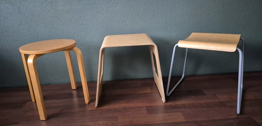 3 sgabelli vintage Ikea. Benjamin/Frosta/Pallar