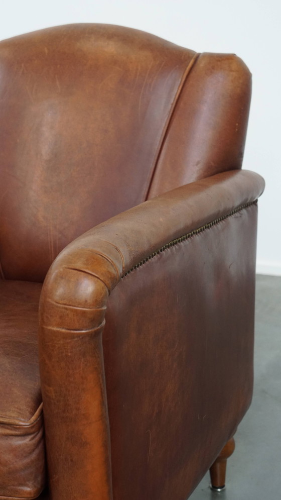 Image 1 of Poltrona/poltrona Art Déco in pelle di pecora