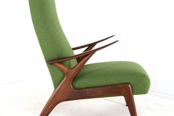 Image 1 of Vintage fauteuil stoel groen gestoffeerd 