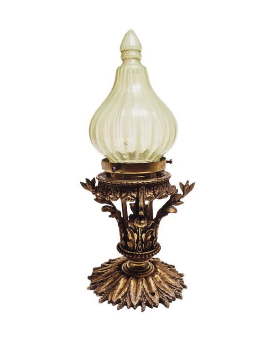 Empire bronzen hanglamp met uraniumglas, Frankrijk, jaren 1890 – Hanglampen (photo 12 of 13)