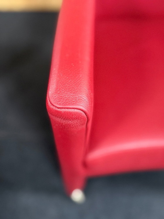 Image 1 of 4 x leren eetkamerstoelen van Bert Plantagie