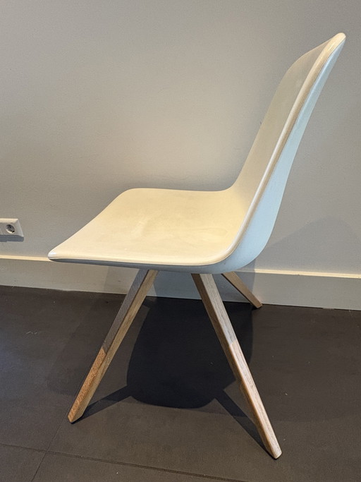 6 chaises de salle à manger CIRA – Chêne (4x Taupe/Boue et 2x Blanc) – eetkamerstoelen, Wood, Other (photo 2 of 6)