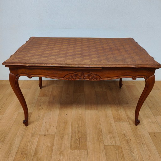 Table à manger de campagne vintage, table à manger extensible