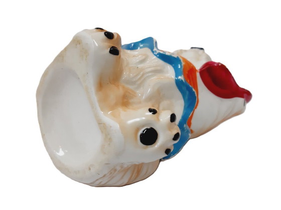 Image 1 of Porcelain figurine of a dog - hollow trinket box