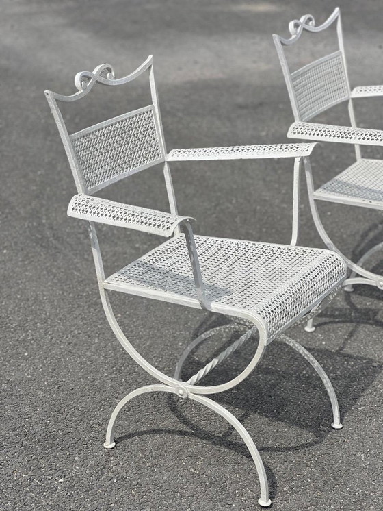 Image 1 of Garden set attributed to Maison Jansen in wrought iron 1960