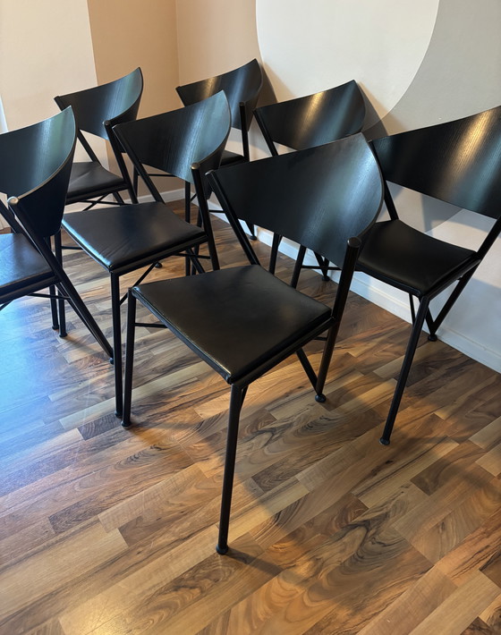 Image 1 of 7 sedie "Victory" - stile Memphis, anni 1980/90 ca.