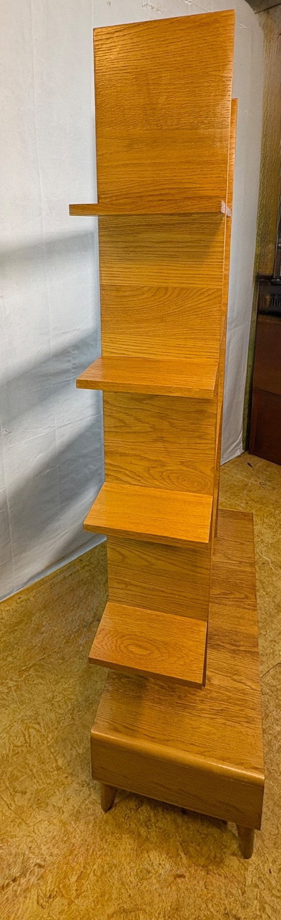 Image 1 of Mid Century Modern Style Teak Shelving Unit / Room Divider Scandinavian Influence  A striking mid century modern style shelving 