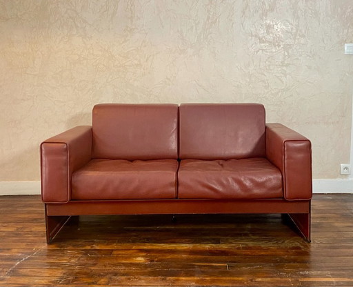 Sofá de dos plazas Korium KM 3/1: Tito Agnoli para Matteo Grassi, Italia, años 80.