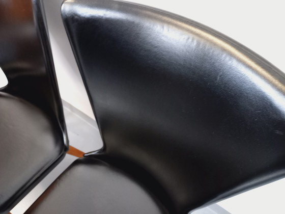 Image 1 of Set di 6 sedie vintage Baumann Essor in legno di faggio e skai degli anni '60