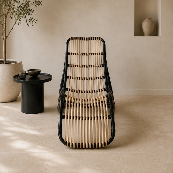 Limited Edition IKEA NIPPRIG rotan ligstoel | 2015 | Nike Karlsson-collectie – Chaises longue, Rattan (photo 3 of 6)