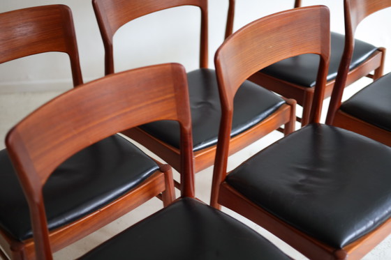 Image 1 of Set van 6 eetkamerstoelen, Henning Kjaernulf