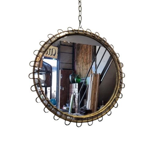 Miroir solaire vintage en métal