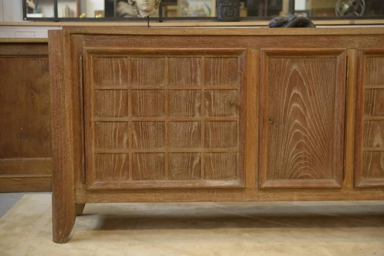 Cerused oak sideboard signed Maurice Rinck 1940s – Storage cabinet, Vintage (photo 13 of 17)