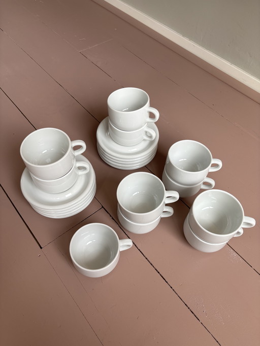 10x IKEA 'Rondo' cup and saucer