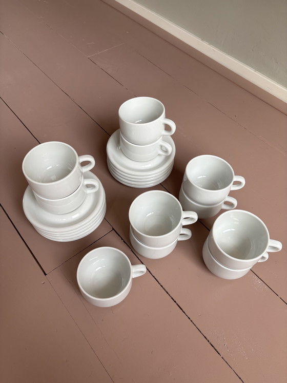 Image 1 of 10x IKEA 'Rondo' cup and saucer