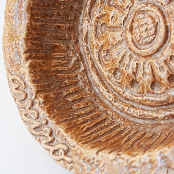 Image 1 of Cenicero de cerámica marrón texturizada de los años 70 de Aleluia