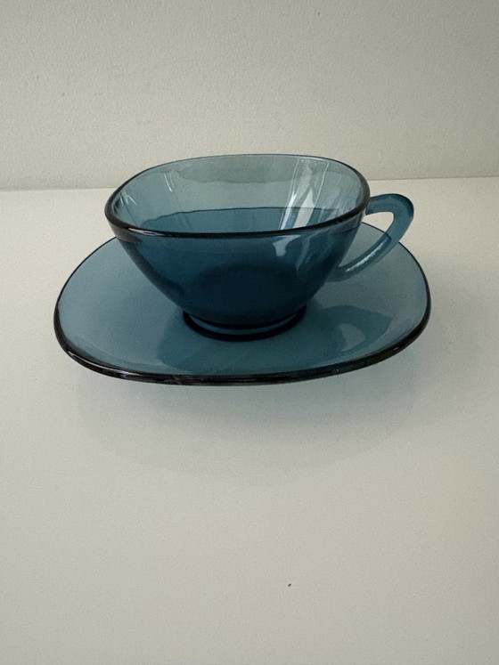 Set unico di tazze e piattini vintage anni '60, marca Vereco – Accessori da tavola, Glass (photo 2 of 15)