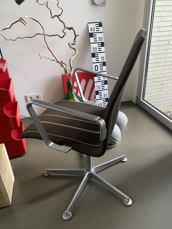 Image 1 of 1x Arne Jacobsen Fritz Hansen Oxford Stuhl Drehstuhl Bürostuhl Paul Smith quadratisch