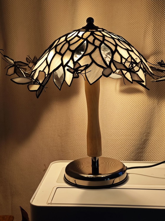 Lámpara mariposas 🦋, Migueline, Lámparas de mesa, Metal, Vidrio, Beige (foto 2 de 15)
