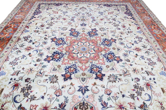 Image 1 of Original hand-knotted Persian carpet Tabriz 40 Raj Fine 394 X 300 Cm Top condition