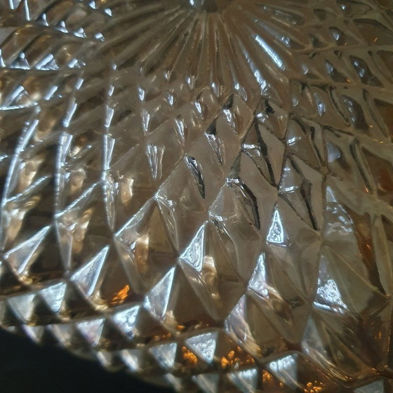 Image 1 of Lampe de plafond et applique murale vintage avec pointes en diamant nacrées,