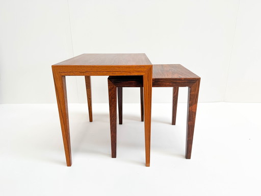 Tables gigognes en palissandre de Severin Hansen (ensemble de 2), Danemark, années 1960