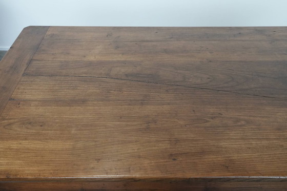 Image 1 of Antique French dining table with drawers and pull-out shelf