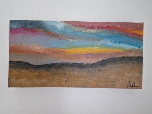 Acryl auf Leinwand Sonnenuntergang