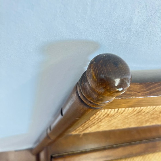 Image 1 of Provençal bench with backrest and integrated storage, 1960