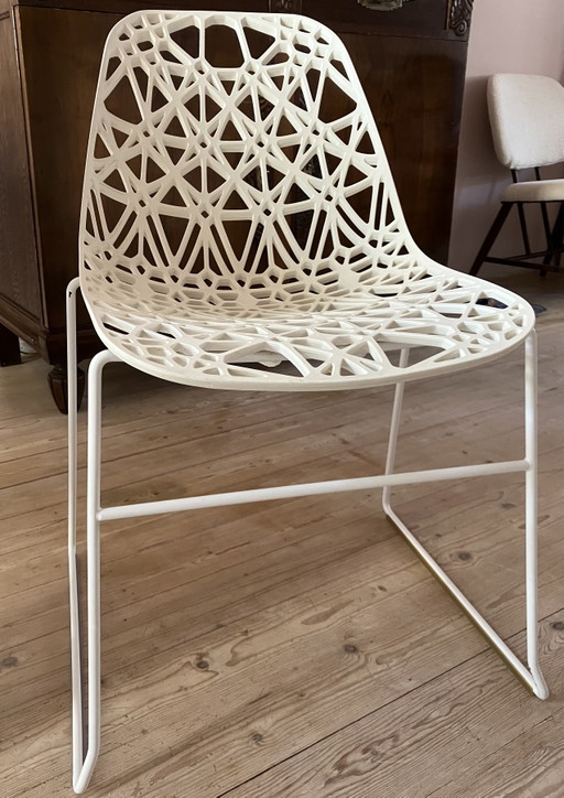 Ton Haas Nett Crassevig Chair White – eetkamerstoelen, Plastic