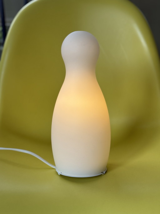 Vintage Pion Table Lamp Of White Frosted Glass - 1980s/90s