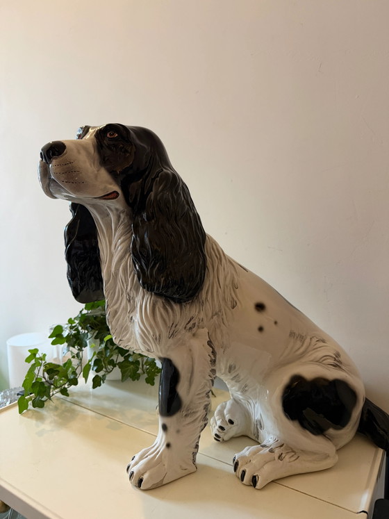 Italiaans Keramiek Spaniel Hond Beeld – Beeldhouwkunst, Ceramic, Vintage (photo 4 of 9)