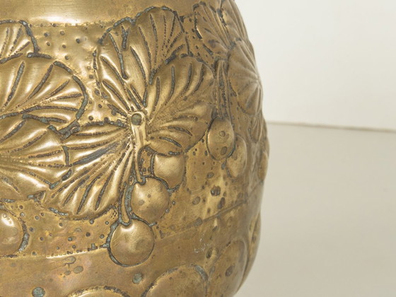 Vaso per piante vittoriano in ottone, circa 1860, Vasi per piante, Dorato (foto 5 di 5)