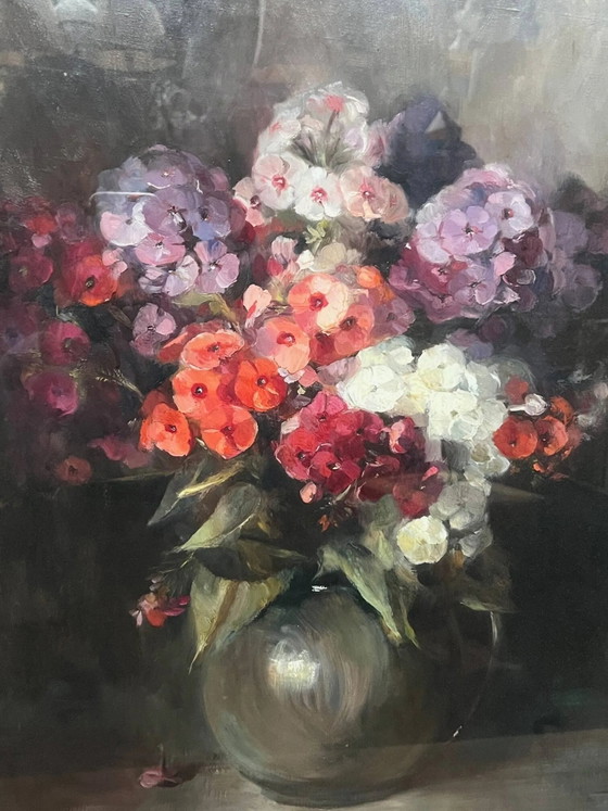 Andrée Marissal-Calberg, "Hydrangeas in a vase". – Paintings & Drawings, Wood, Canvas (photo 3 of 8)