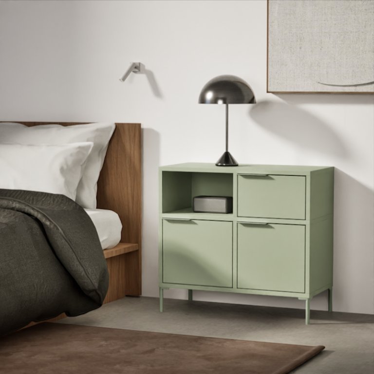 Tylko Sideboard in Grün mit drei Schubladen | Kommoden gebraucht