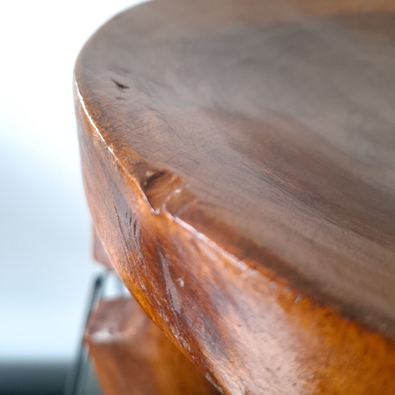 Image 1 of Tripod wooden stool traditional Ethiopian Burchuma