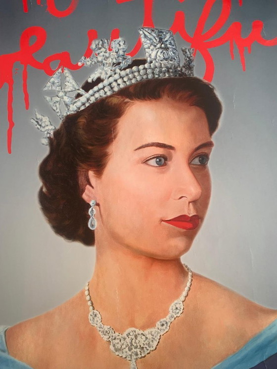 Image 1 of Mr Brainwash – La vida es bella – Reina Isabel II – Póster Offset 2012