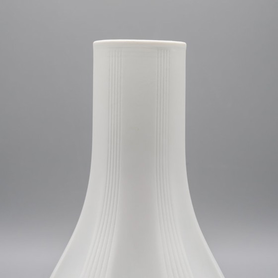 Image 1 of ARCHAIS Vasen-Duo Heinrich Fuchs Hutschenreuther 60er–70er Jahre Op-Art Biskuitporzellan