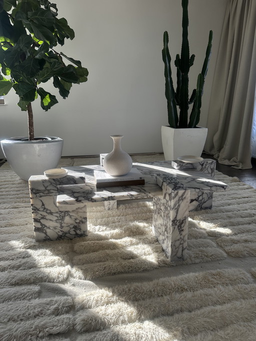 Unique Coffee Table in Calacatta Viola