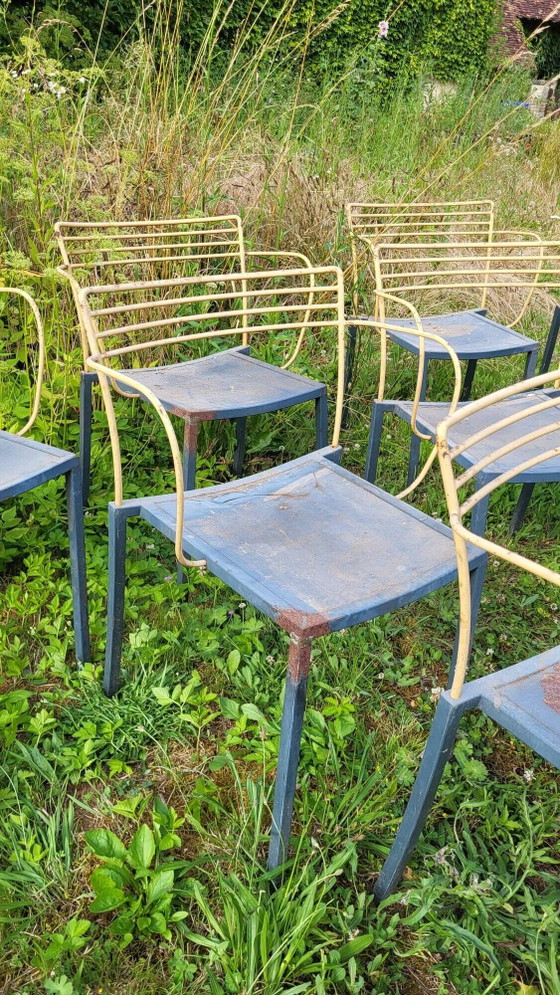 10 “Piccolo” armchairs Pascal Mourgue for Fermob – Garden furniture, Metal, Design (photo 6 of 9)