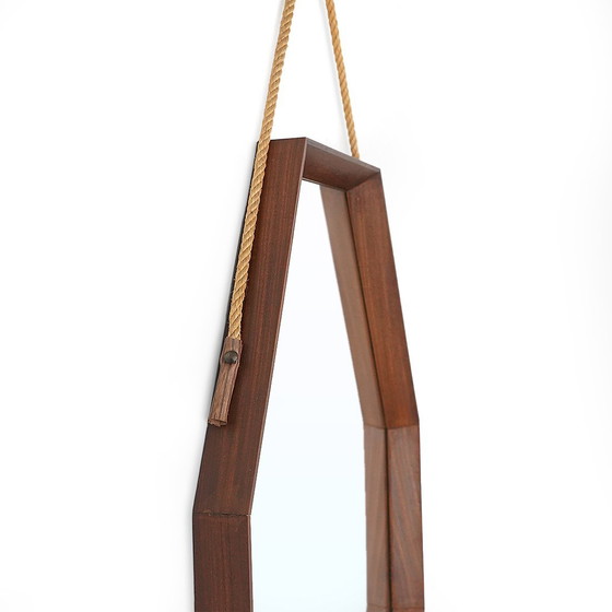 Image 1 of Octagonal Mirror with Teak Frame, 1960s