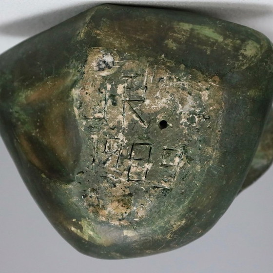 Image 1 of Scultura in bronzo espressiva, firmata JR, 1989