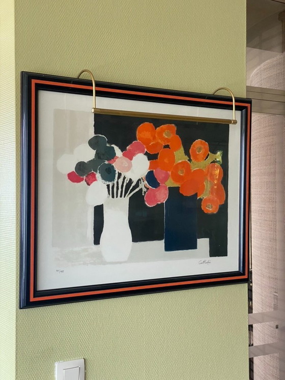 Image 1 of Painting Bouquets de soucis et d'anémones - Cathelin