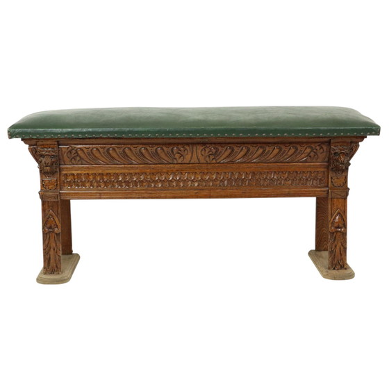 Image 1 of Antique Bench Oak Church