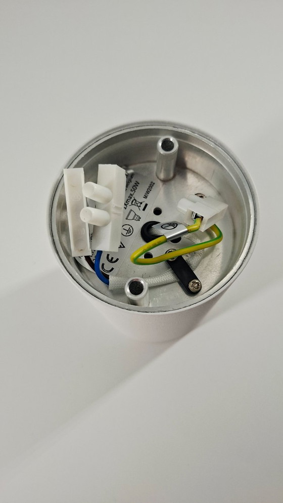 Image 1 of Foco de superficie / plafón LED cilíndrico en blanco o dorado